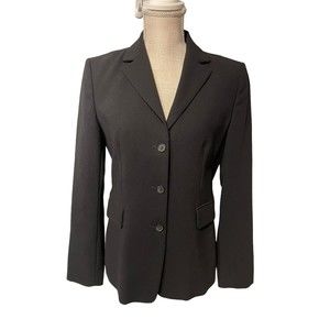 J. Crew Womens Blazer Jacket Wool‎ Black Career Work Size 6
